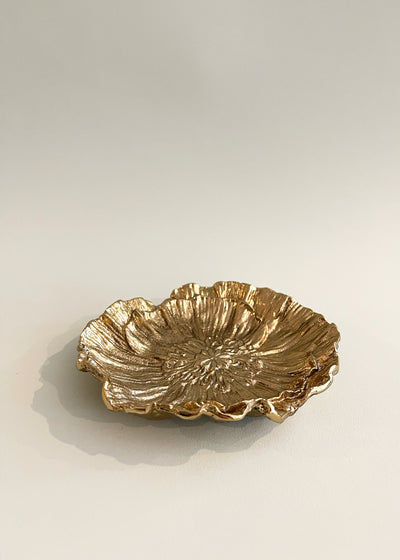 Poppy Brass Trinket Bowl