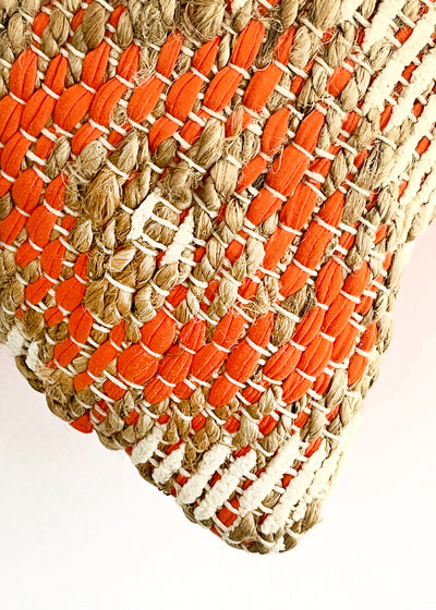 In-Haus Cushion - Persimmon Wheat Weave