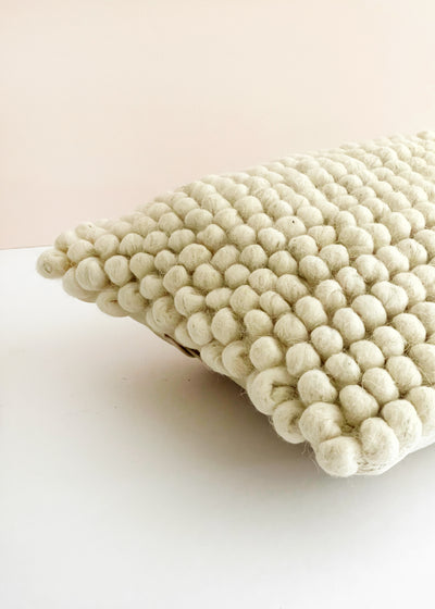 In-Haus Cushion - Cream Cocoon Knots