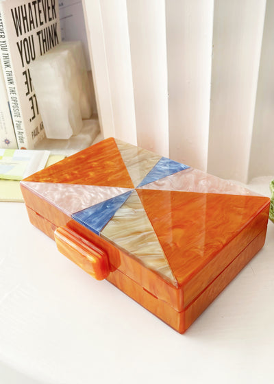 In-Haus Acrylic inlay Clutch Bag - Gelati Inlay