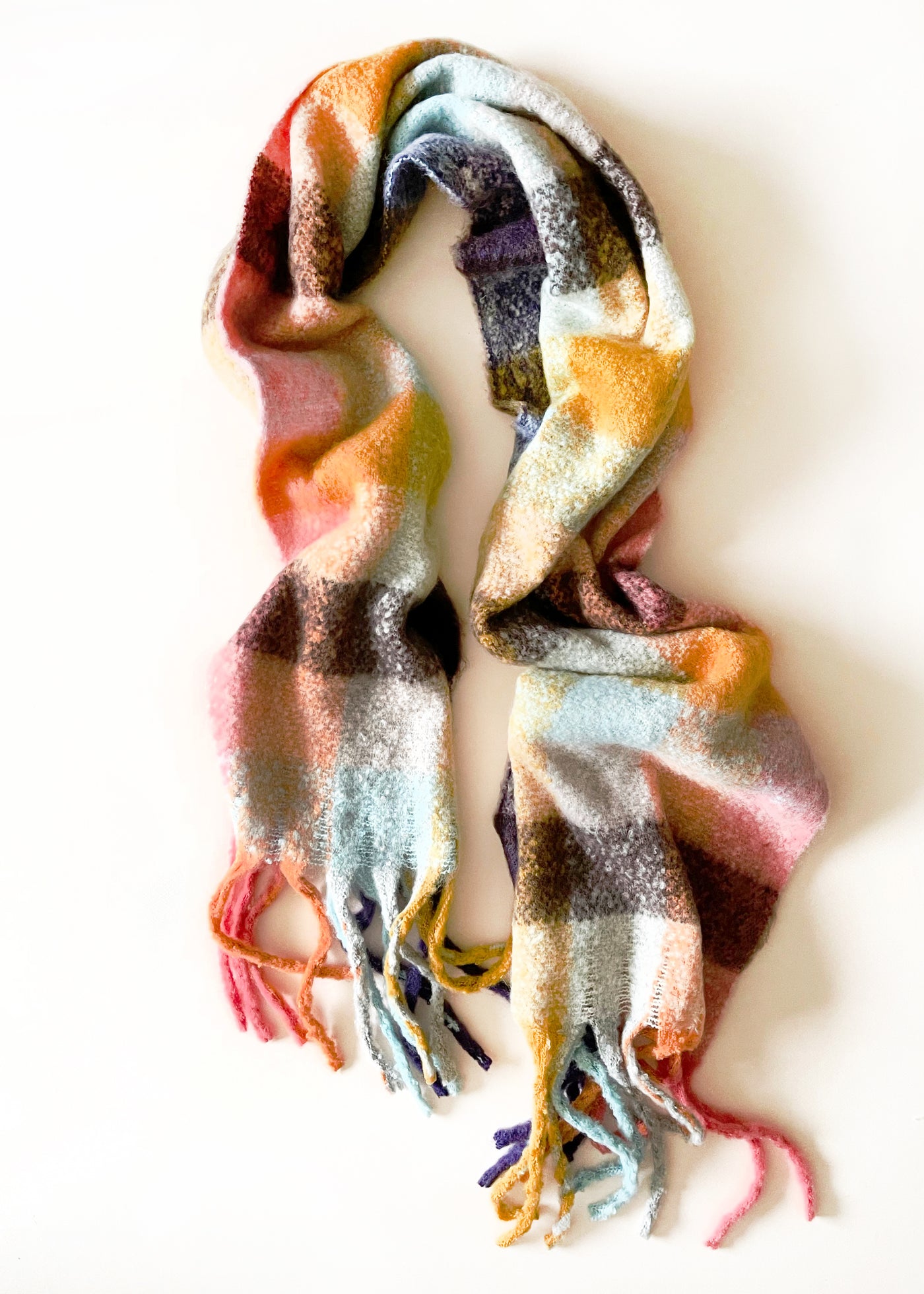 In-Haus Luxe Check Scarf - Carnival