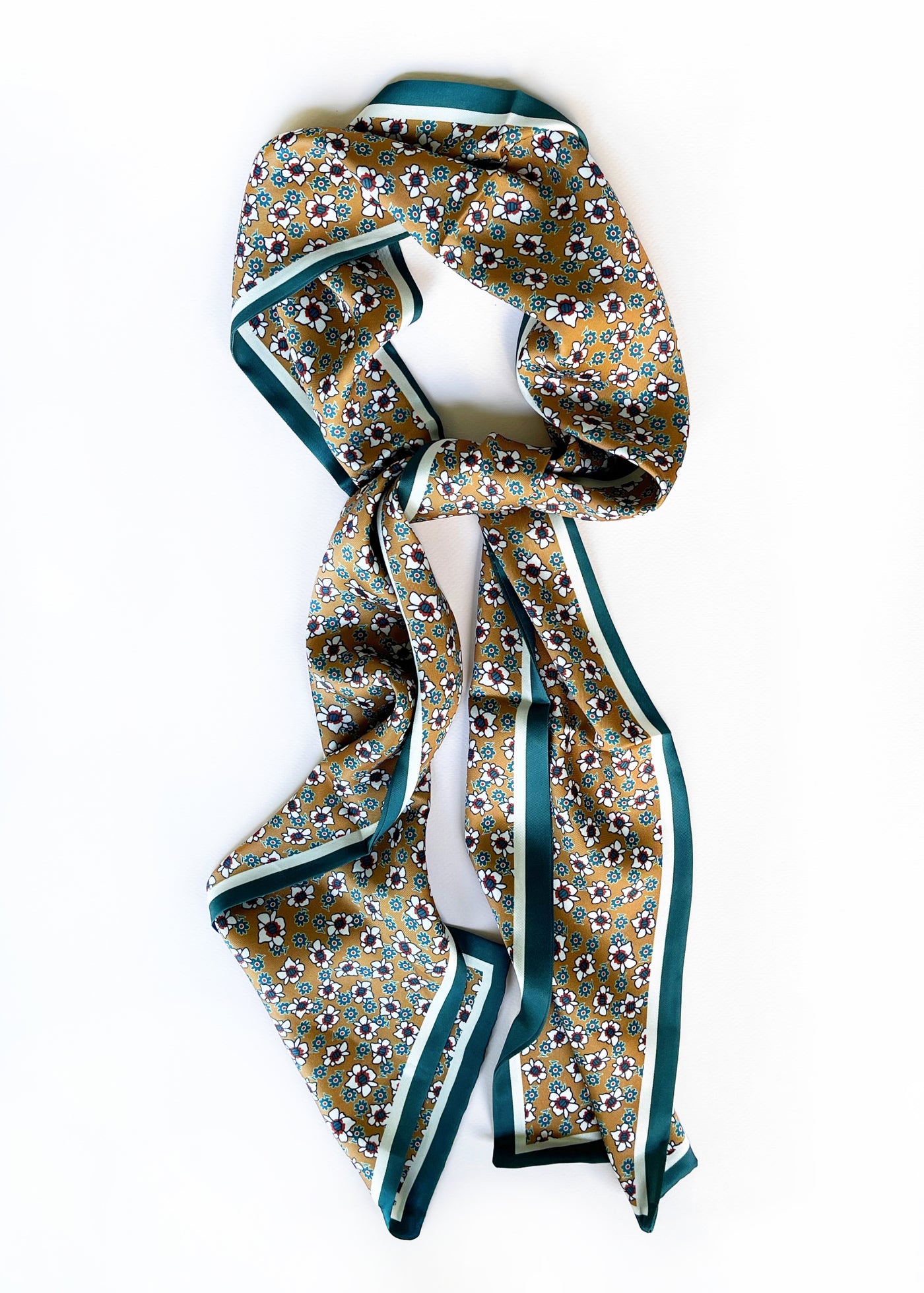 In-Haus Luxe Scarf - Copper Forest Mini Flower