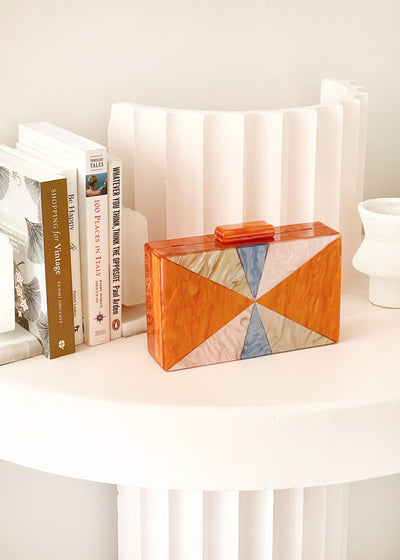 In-Haus Acrylic inlay Clutch Bag - Gelati Inlay