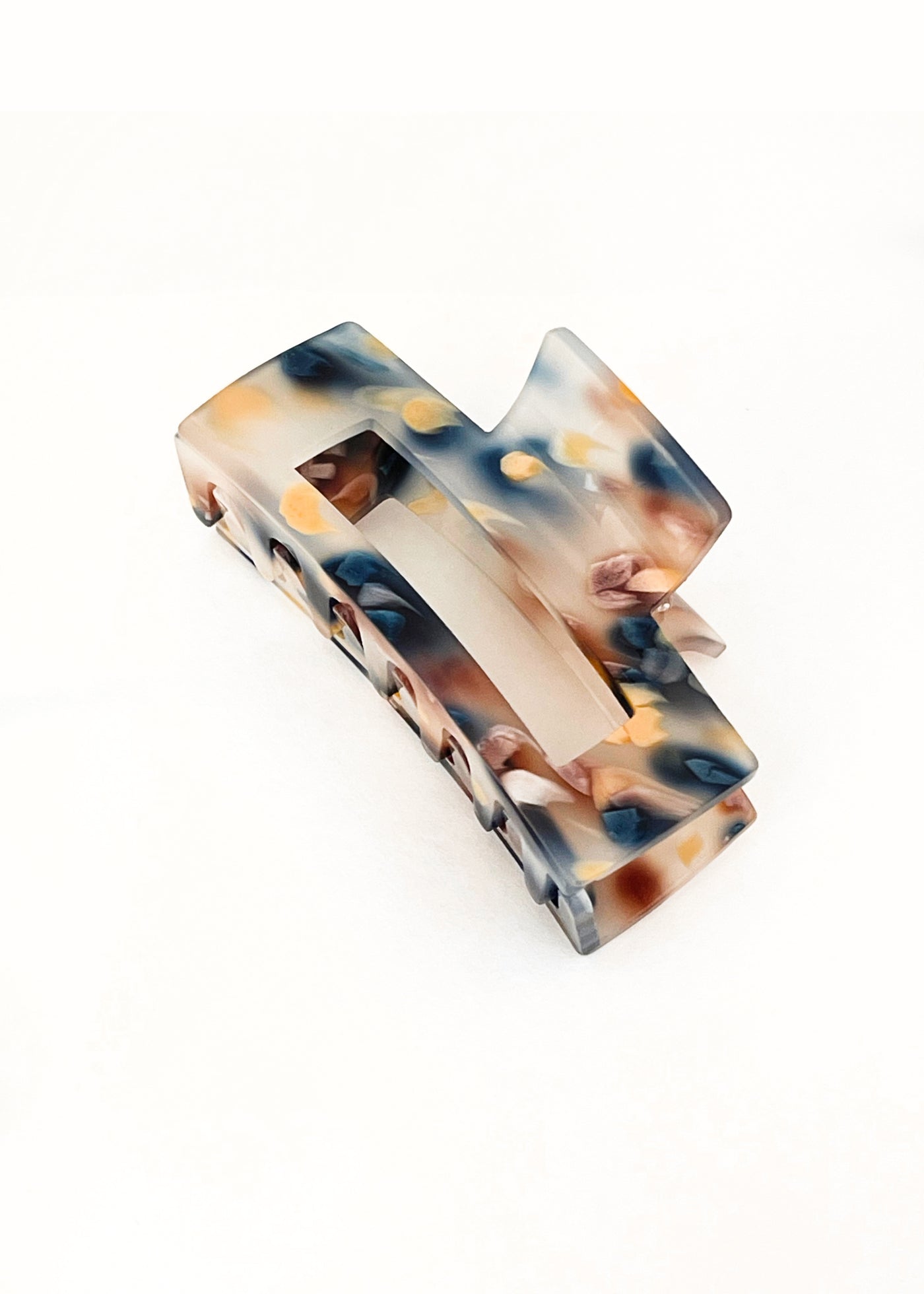 In-Haus Acrylic Hair Clips - Sandy Ochre + Inky Blues