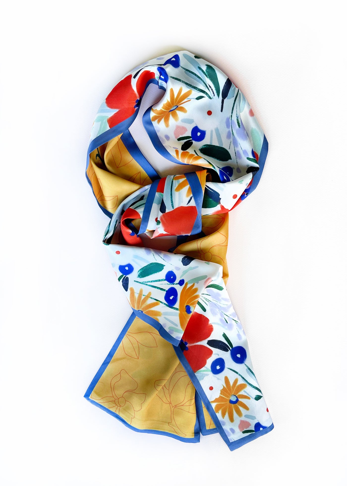 In-Haus Luxe Long Scarf - Ochre Garden